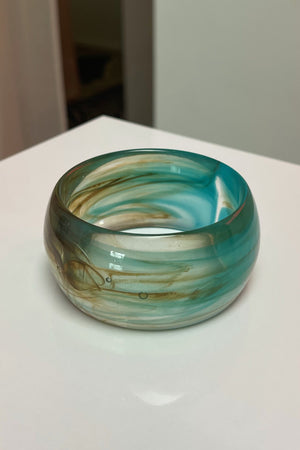 Turquoise Marble Chunky Resin Bangle