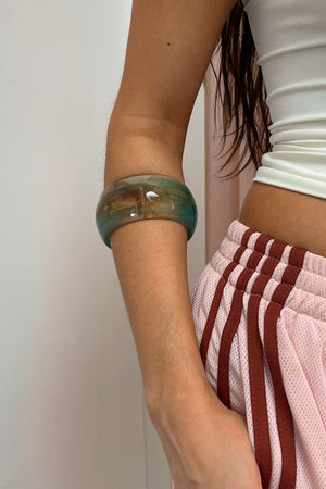 Turquoise Marble Chunky Resin Bangle