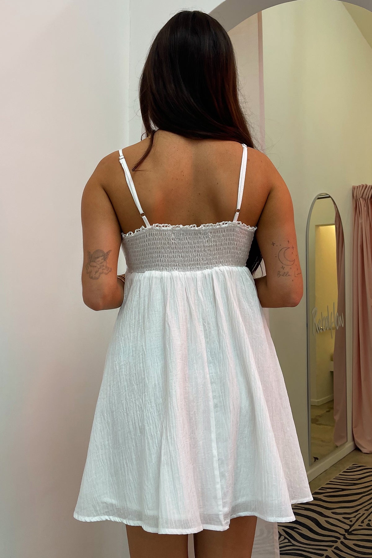 Hayden White Cotton Babydoll Dress – Rebelflow