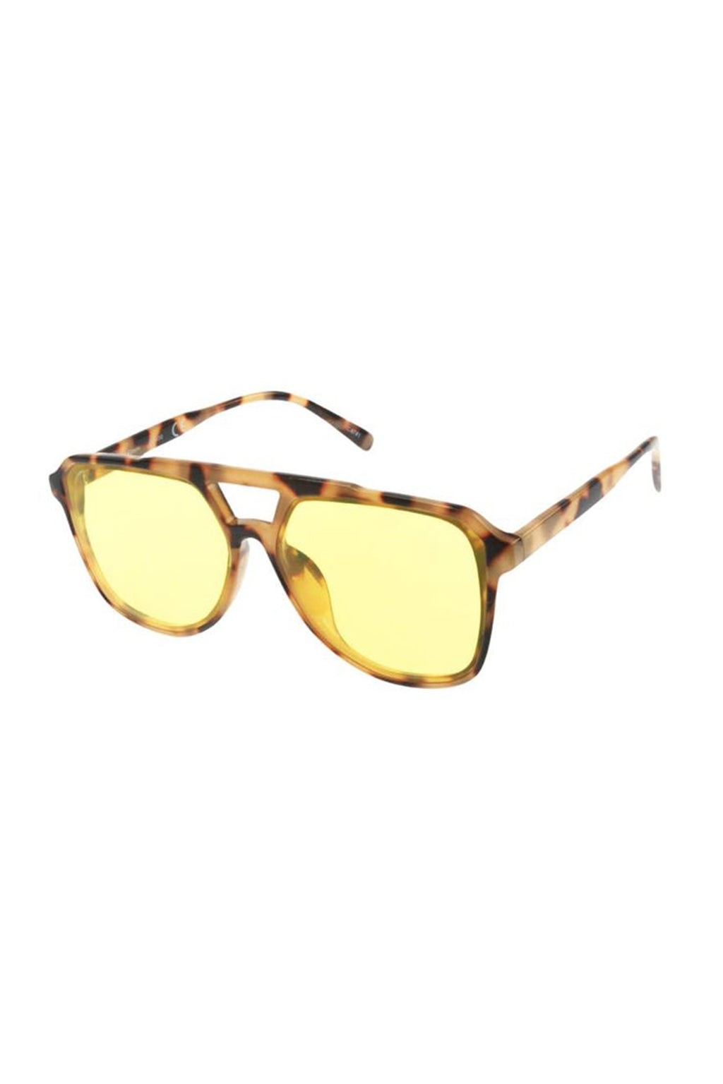27 Light Tortoise with Yellow Lens Aviator Sunnies